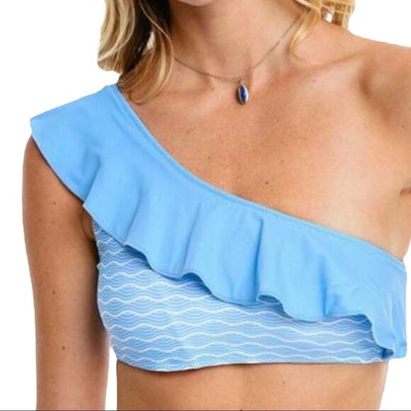 Southern Tide lined Asymmetrical Bikini Top size Med NWT - Picture 2 of 13